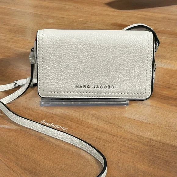 MARC JACOBS Groove Leather Mini Crossbody + Cardholder in Cotton NWT - Picture 3 of 10
